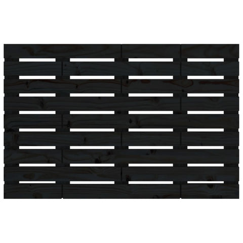 vidaXL Wall Headboard Black 106x3x63 cm Solid Wood Pine
