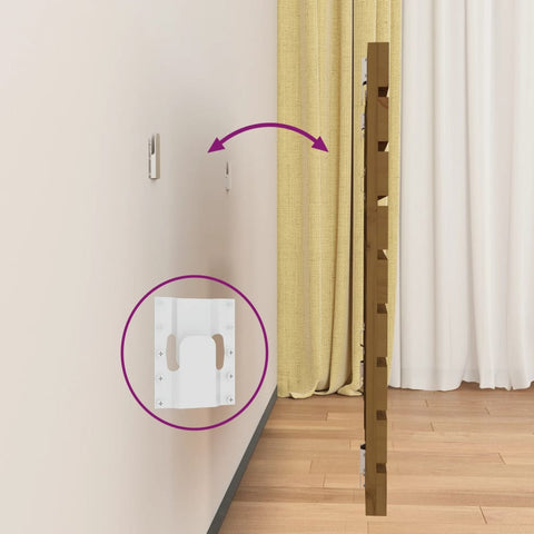 vidaXL Wall Headboard Honey Brown 146x3x63 cm Solid Wood Pine