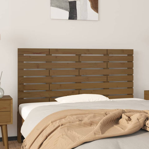 vidaXL Wall Headboard Honey Brown 146x3x63 cm Solid Wood Pine