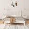 vidaXL Wall Headboard White 156x3x63 cm Solid Wood Pine