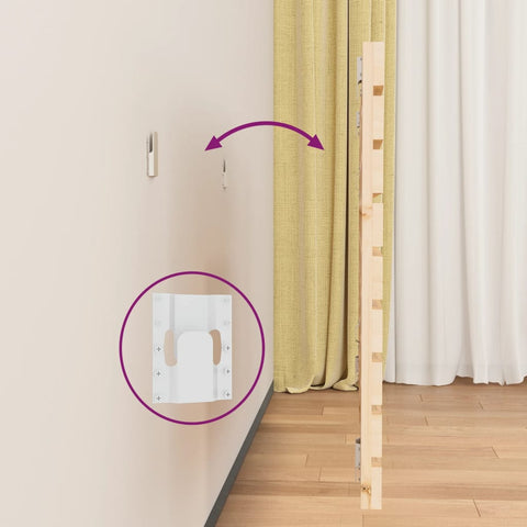 vidaXL Wall Headboard 166x3x63 cm Solid Wood Pine