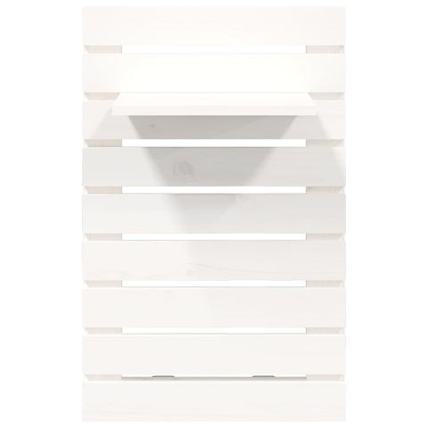 vidaXL Wall-mounted Bedside Shelves 2 pcs White Solid Wood Pine