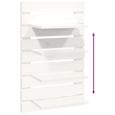 vidaXL Wall-mounted Bedside Shelves 2 pcs White Solid Wood Pine