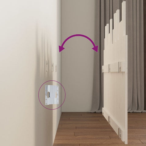 vidaXL Wall Headboard White 127.5x3x80 cm Solid Wood Pine