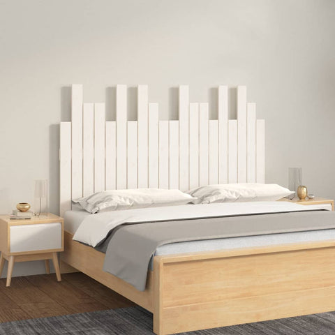 vidaXL Wall Headboard White 127.5x3x80 cm Solid Wood Pine