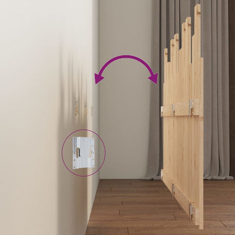 vidaXL Wall Headboard 146.5x3x80 cm Solid Wood Pine