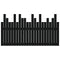 vidaXL Wall Headboard Black 146.5x3x80 cm Solid Wood Pine