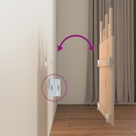 vidaXL Wall Headboard 82.5x3x80 cm Solid Wood Pine