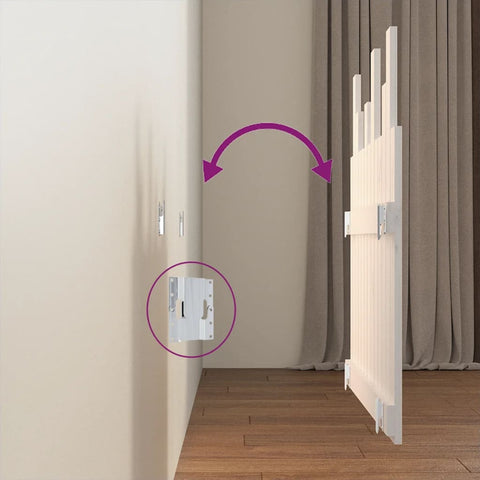 vidaXL Wall Headboard White 82.5x3x80 cm Solid Wood Pine