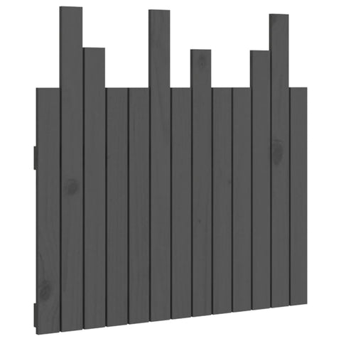 vidaXL Wall Headboard Grey 82.5x3x80 cm Solid Wood Pine