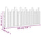 vidaXL Wall Headboard 185x3x80 cm Solid Wood Pine