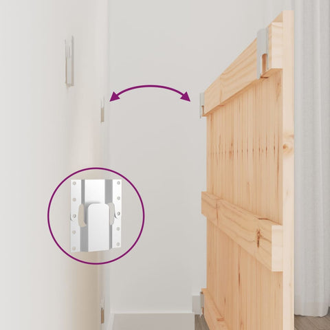 vidaXL Wall Headboard 108x3x60 cm Solid Wood Pine