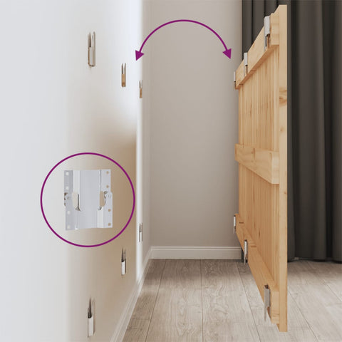 vidaXL Wall Headboard 166x3x60 cm Solid Wood Pine