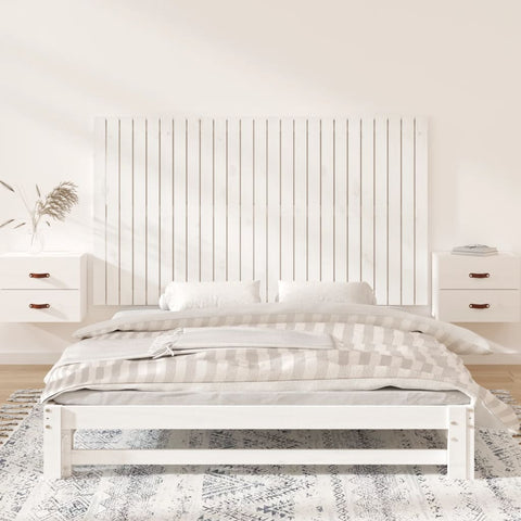 vidaXL Wall Headboard White 159.5x3x90 cm Solid Wood Pine