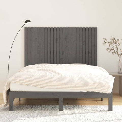 vidaXL Wall Headboard Grey 159.5x3x110 cm Solid Wood Pine