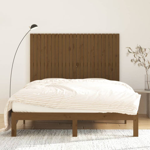 vidaXL Wall Headboard Honey Brown 159.5x3x110 cm Solid Wood Pine