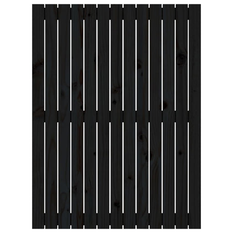 vidaXL Wall Headboard Black 82.5x3x110 cm Solid Wood Pine