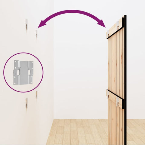 vidaXL Wall Headboard Black 82.5x3x110 cm Solid Wood Pine