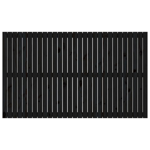 vidaXL Wall Headboard Black 185x3x110 cm Solid Wood Pine