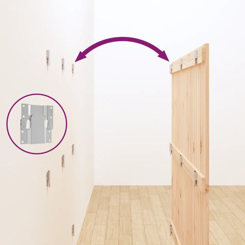 vidaXL Wall Headboard 140x3x110 cm Solid Wood Pine