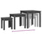 vidaXL Nesting Tables 3 pcs Grey Solid Wood Pine