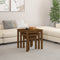 vidaXL Nesting Tables 3 pcs Honey Brown Solid Wood Pine