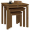 vidaXL Nesting Tables 3 pcs Honey Brown Solid Wood Pine