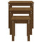 vidaXL Nesting Tables 3 pcs Honey Brown Solid Wood Pine
