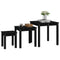 vidaXL Nesting Tables 3 pcs Black Solid Wood Pine