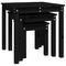 vidaXL Nesting Tables 3 pcs Black Solid Wood Pine