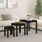 vidaXL Nesting Tables 3 pcs Black Solid Wood Pine