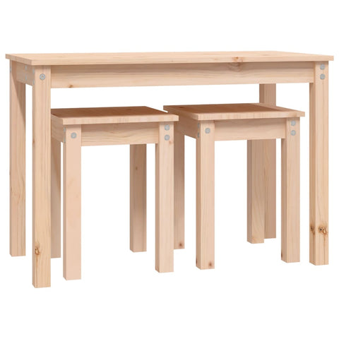 vidaXL Nesting Tables 3 pcs Solid Wood Pine