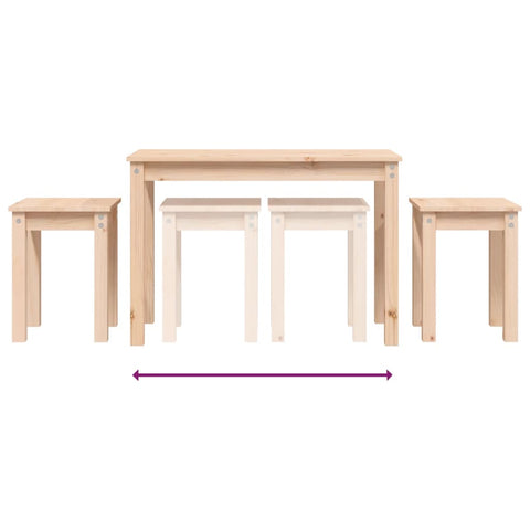 vidaXL Nesting Tables 3 pcs Solid Wood Pine
