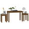 vidaXL Nesting Tables 3 pcs Honey Brown Solid Wood Pine
