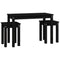 vidaXL Nesting Tables 3 pcs Black Solid Wood Pine