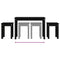 vidaXL Nesting Tables 3 pcs Black Solid Wood Pine