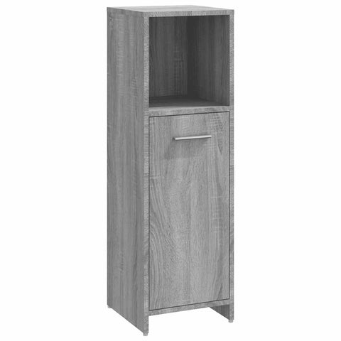 vidaXL 4 Piece Bathroom Furniture Set Grey Sonoma Engineered Wood