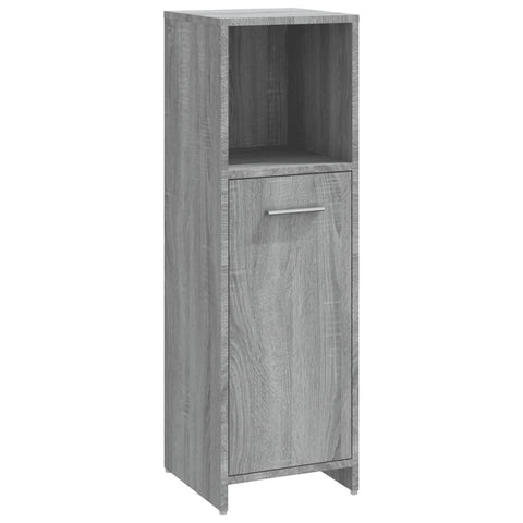 vidaXL 3 Piece Bathroom Furniture Set Grey Sonoma Engineered Wood