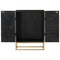 vidaXL Sideboard Black 55x34x75 cm Solid Wood Mango and Iron