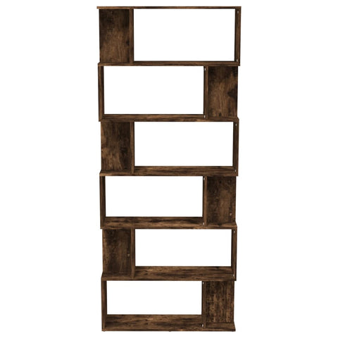 vidaXL Book Cabinet/Room Divider Smoked Oak 80x24x192 cm Engineered Wood