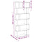 vidaXL Book Cabinet/Room Divider Brown Oak 80x24x192 cm Engineered Wood