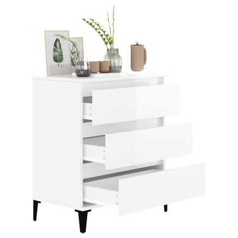 vidaXL Sideboard High Gloss White 60x35x70 cm Engineered Wood