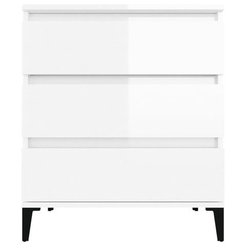 vidaXL Sideboard High Gloss White 60x35x70 cm Engineered Wood