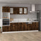 vidaXL Hanging Glass Cabinet Lyon Smoked Oak 40x31x60 cm Engineered Wood