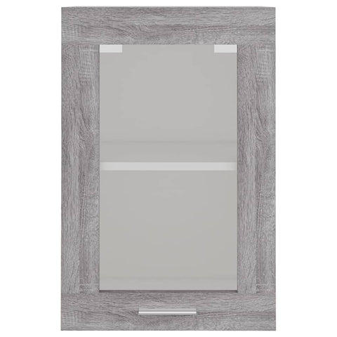 vidaXL Hanging Glass Cabinet Lyon Grey Sonoma 40x31x60 cm Engineered Wood