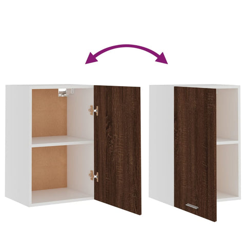 vidaXL Hanging Cabinet Lyon Brown Oak 39.5x31x60 cm Engineered Wood