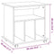 vidaXL Rolling Cabinet Smoked Oak 60x45x60 cm Engineered Wood