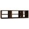 vidaXL Wall Shelf Smoked Oak 102x30x29 cm Engineered Wood