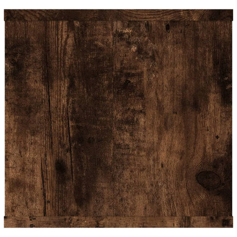 vidaXL Wall Shelf Smoked Oak 102x30x29 cm Engineered Wood