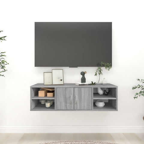 vidaXL Wall Shelf Grey Sonoma 102x30x29 cm Engineered Wood
